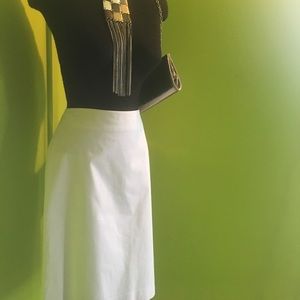 Ann Taylor White Pencil Skirt